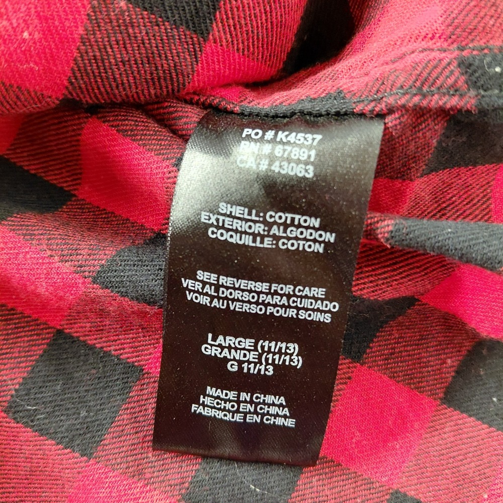 Gen.2 Ohio State Buckeyes Red Plaid Flannel Shirt Ladies Junior L 11/13 Football - Picture 9 of 10